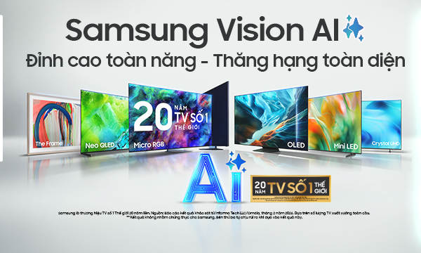 Samsung mở bán bộ sưu tập AI TV và loa lifestyle 2026 trên nền tảng online, ưu đãi độc quyền khi theo dõi livestream ngày 22/4