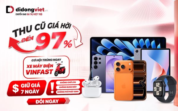 Di Động Việt đẩy mạnh thu máy cũ, khách có thể bán lại hoặc bù tiền lên đời