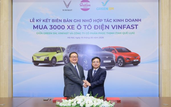 Taxi Quê Lụa mua thêm 2.000 xe điện VinFast, nâng đội xe lên 3.000 chiếc