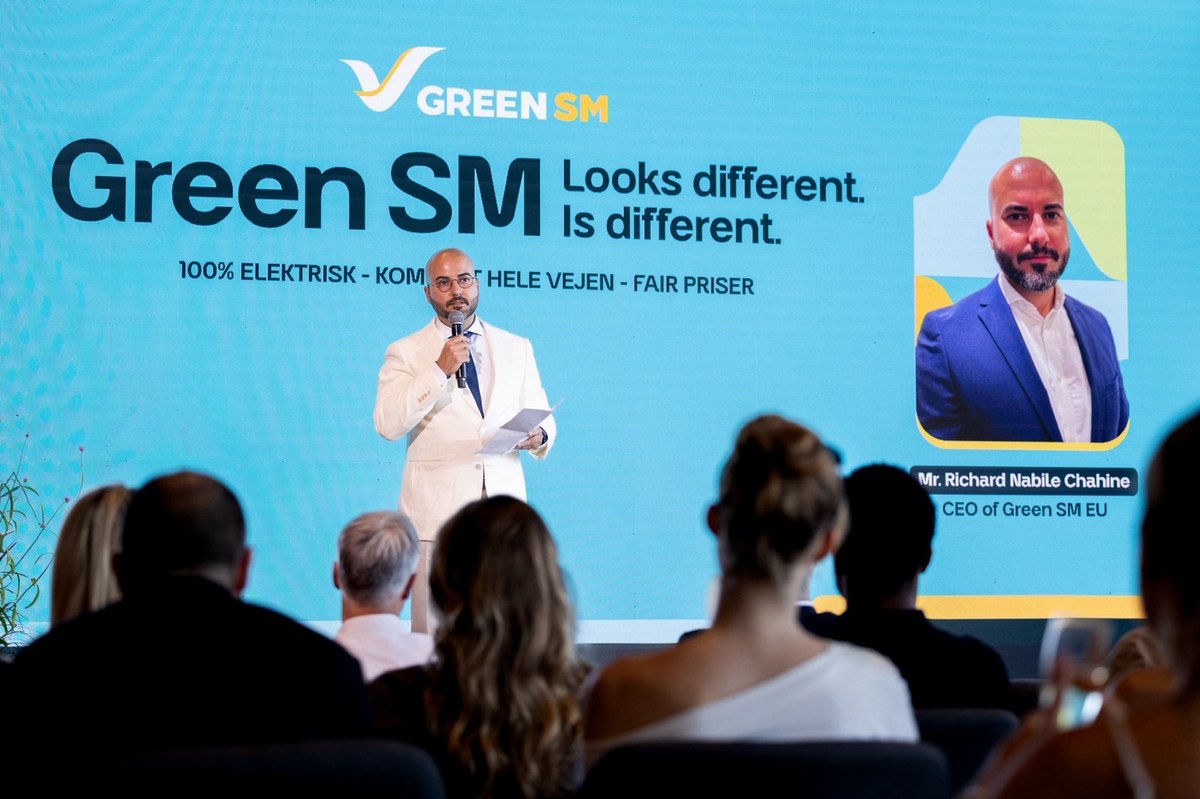 Đại diện Green SM chia sẻ tại lễ ra mắt dịch vụ taxi điện tại Đan Mạch
