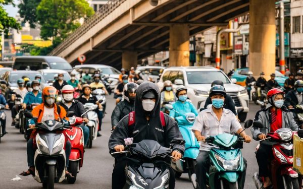 Điều gì xảy ra trong một phần giây khi người đi xe mô tô phanh gấp?