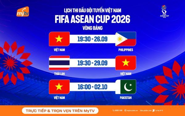 MyTV phát FIFA ASEAN Cup 2026, xem tuyển Việt Nam thế nào?