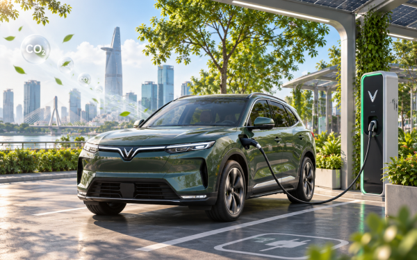 Xe điện giảm CO₂ bao nhiêu sau 15.000 km mỗi năm?