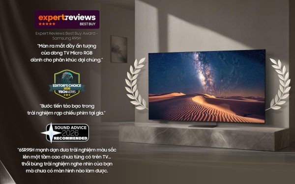 TV và loa Samsung 2026 được các chuyên trang quốc tế đánh giá tích cực
