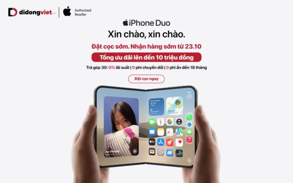 Di Động Việt chính thức nhận đặt trước iPhone Duo