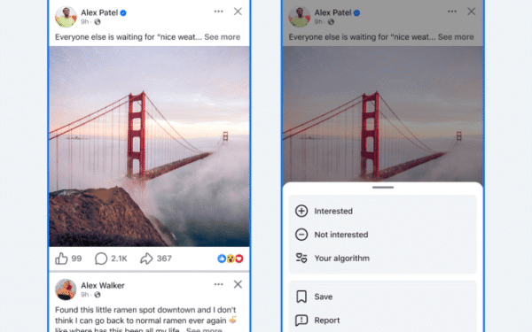 Facebook cập nhật công cụ cho phép người dùng kiểm soát thuật toán hiển thị bảng tin