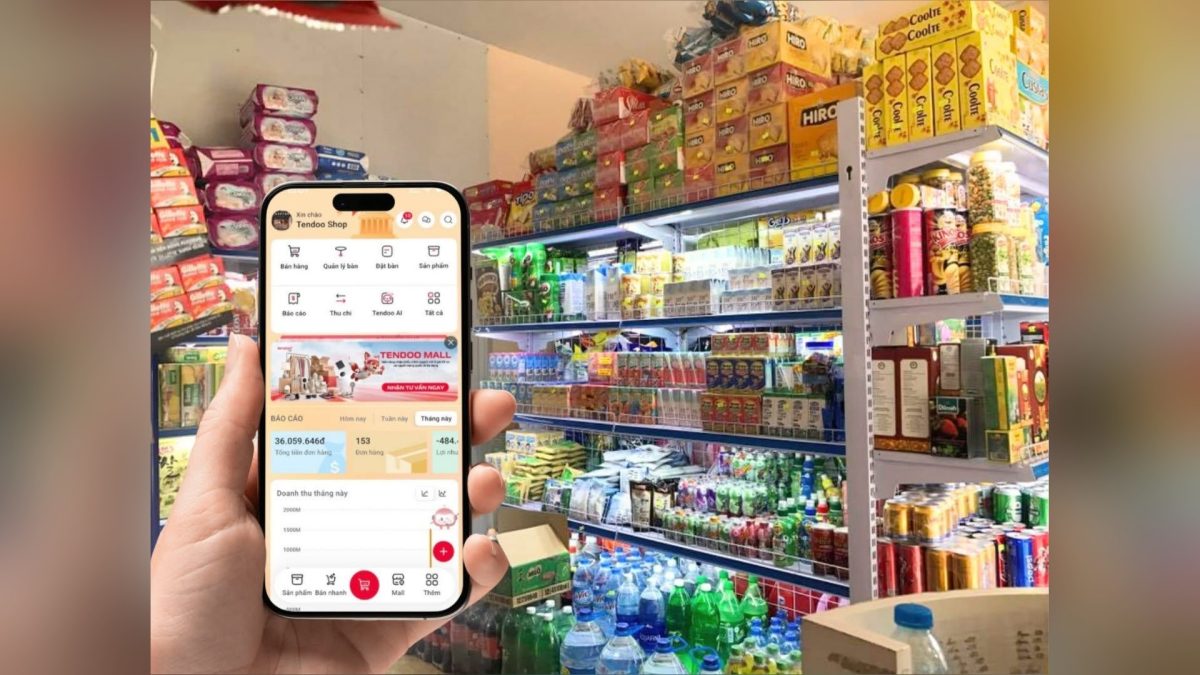 Ứng dụng Tendoo Shop của Viettel trên điện thoại giúp chủ cửa hàng quản lý bán hàng đa kênh, đơn hàng và doanh thu