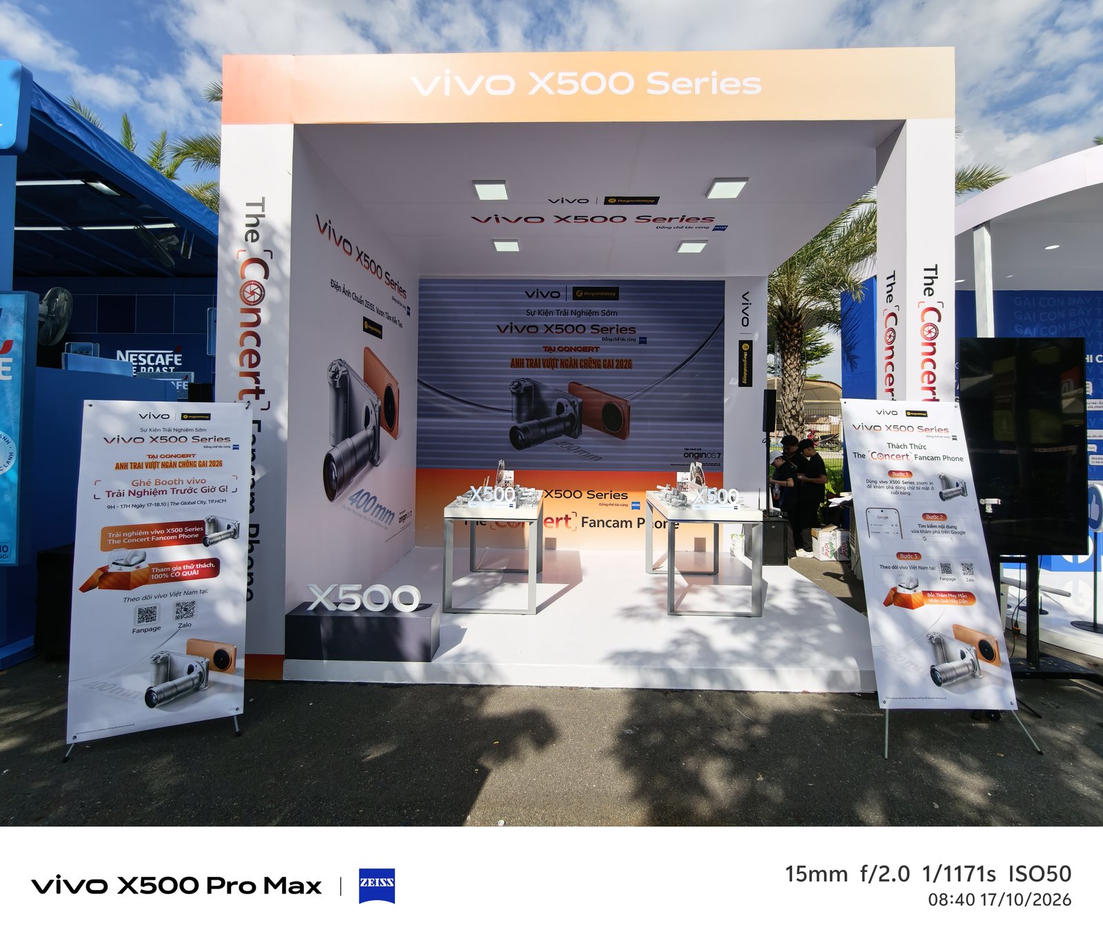Khu trải nghiệm vivo X500 Series tại concert Anh Trai Vượt Ngàn Chông Gai 2026